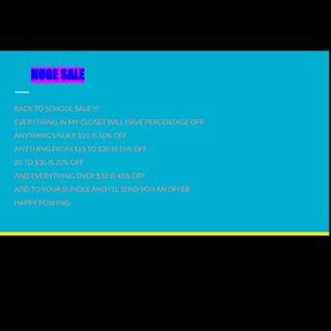 BACK TO SCHOOL SALE